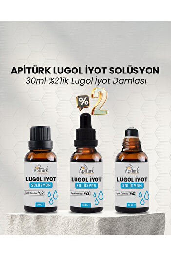 APİTÜRK LUGOL İYOT SOLÜSYON 30ml %2'lik İyot Damlası