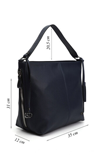 GÖNDERİ(R) Women/Girls Navy Blue Tassel Shoulder Bag