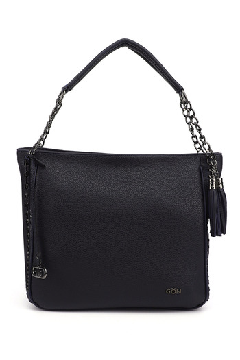 GÖNDERİ(R) Women/Girls Navy Blue Tassel Shoulder Bag