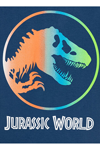 name ıt Name İt Desenli Koyu Mavi Erkek Çocuk T-Shirt NKMMISAEL JURASSIC SS TOP SKY