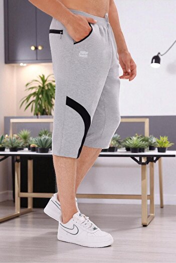 KozaLüks Men's Knee-Length 100% Cotton Capri – Comfortable Casual Capri