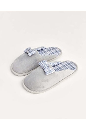 Chirpy Plaid - Women's House Slippers with Ribbon