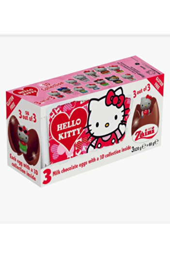 Zaini Hello Kitty (Tripack Chocolate Eggs) x 4 Boxes