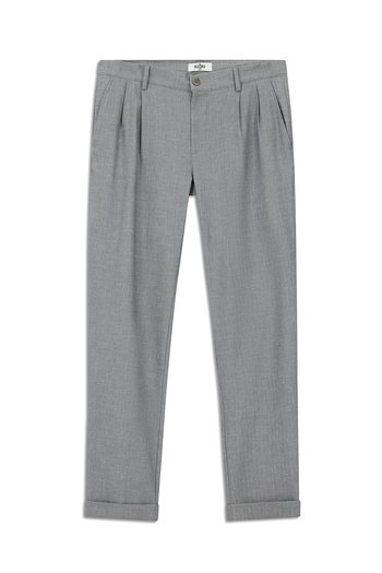 Kiğılı Regular Fit Patterned Linen Blended Pleated Classic Fabric Trousers