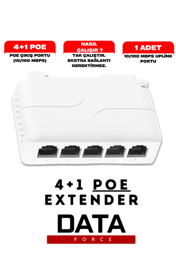 DataForce 4+1 10/100 POE EXTENDER