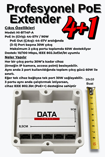 DataForce 4+1 10/100 POE EXTENDER