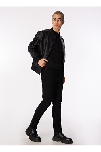 Lee Cooper Jack Stay Black Normal Bel Slim Fit Men's Denim Trousers 242 Lcm 121051