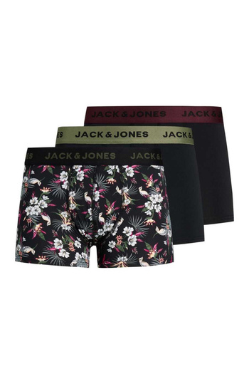 Jack & Jones Jack&Jones 12194284 Jacflower Microfiber - Μαύρο ανδρικό μπόξερ 3 συσκευασιών