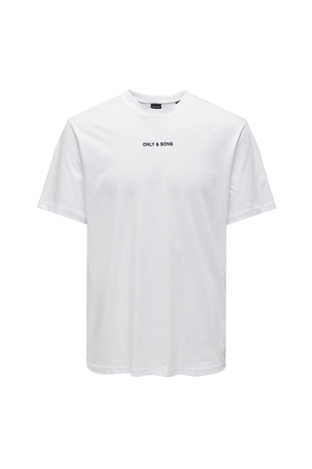 Only & Sons Onslevı Life - Reg Text Ss Tee, Noos White 22028147