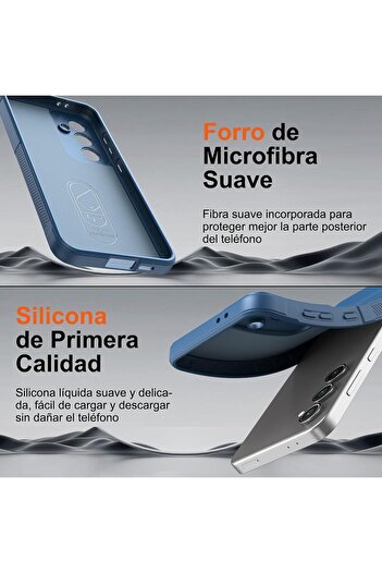 Rivor Samsung Galaxy S25 FE Uyumlu Kılıf Kamera Korumalı Parmak İzi Bırakmaz İçi Kadife Sıvı Silikon Kapak