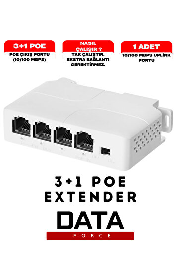 DataForce 3+1 10/100 POE EXTENDER