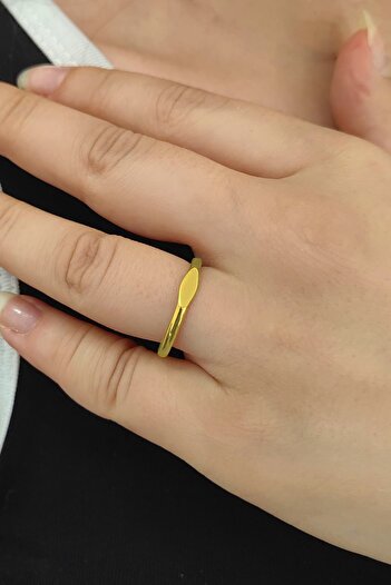 Chavin Çelik Gold Mini Kadın Yüzük ev30sr