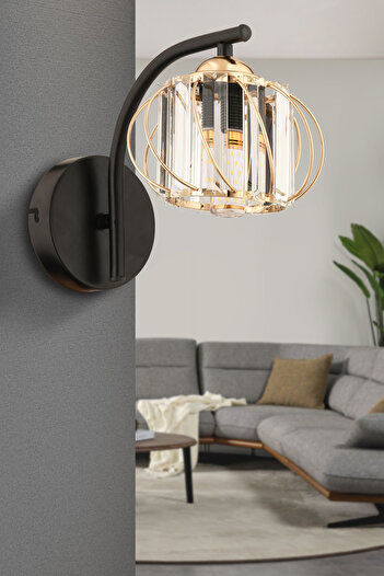 ESSLİGHT Molde Kristal Taşlı Aplik Modern Dekoratif Duvar Aydınlatma
