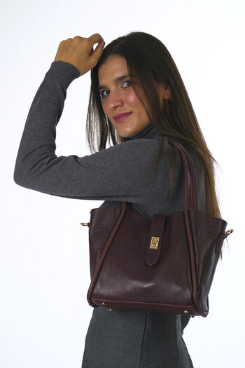 ABBRA Women's Vegan Leather Medium Size Puppy Bag
