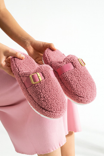 STOCON Buckle Towel Winter Women's House Slippers Dowry Bundle Slippers Winter Slippers Stc1164