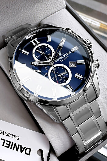 Daniel Klein Exclusive Men Wristwatch 3 Atm Waterproof Gumus Color Steel Band Gift Bracelet Dke2118C2