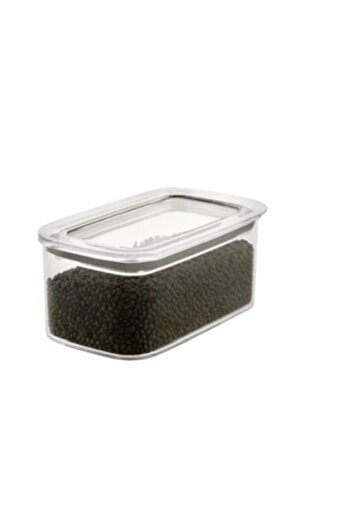 Online Home Market 700 ml Plain Patterned Transparent Rectangular Food Container Storage Container
