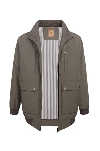 tambattal Plus Size Cotton Seasonal Coat with Ribbing (Extra Wide Fit)