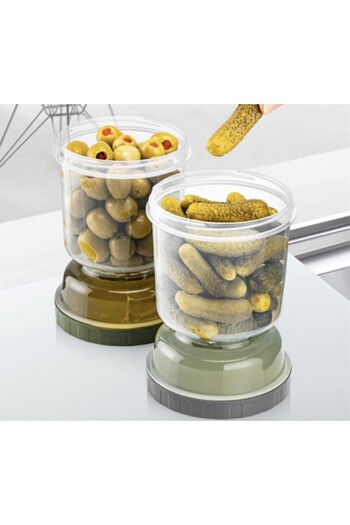 Online Home Market Hourglass Olive and Pickle Container (16Cmx10.8Cm)