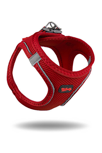 Tailpetz Air-Mesh Red Cat Dog Chest Collar - Soft, Breathable, and Durable