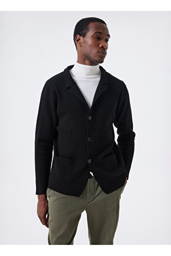 Lee Cooper Classic Collar Slim Fit Black Men's Sweater 241 Lcm 242007   Merlo Black