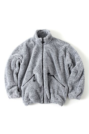 RANESA Men's Gray Oversize Plush Jacket