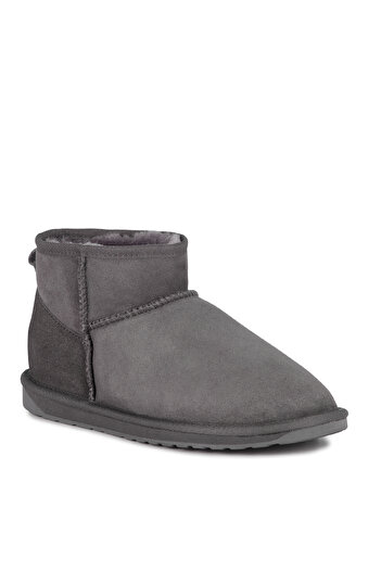 EMU Dark Gray Leather Women's Boots - Stinger Micro
