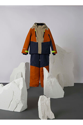 name ıt Turuncu Erkek Çocuk Lastikli Diyagonal Kayak Pantolonu NKMSNOW10 PANT BLOCK FO