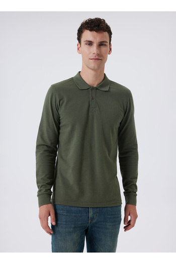 Lee Cooper Ανδρικό μπλουζάκι Polo Neck Khaki 241 LCM 242006 SOON HAKI