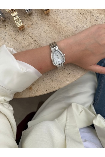 Bluemix Aksesuar Serenay Model White-Silver Steel Women's Watch (Gifted Product)