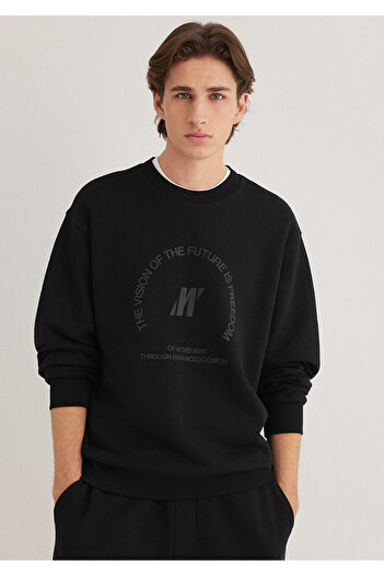 Mavi Pro Printed Black Sweatshirt 0S10355-71379