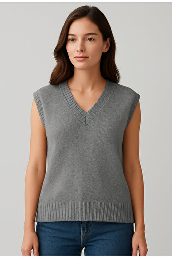 ARDSU Women's Knitwear V-Neck Sweater