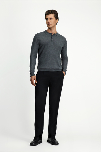 Kiğılı Polo Neck Regular Fit Wool Knitwear Sweater