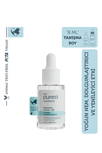 The Purest Solutions Dating Size Intensive Moisturization and Plump Appearance Effective Hyaluronic Acid Skin Care Serum 8 ml