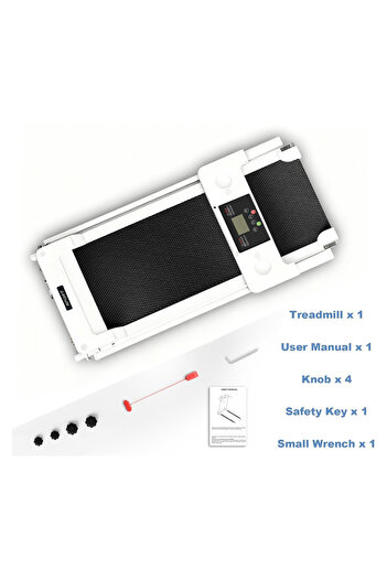 Rovyfota Folding Treadmill, Foldable Home Fitness Equipment with LCD for Walking & Running