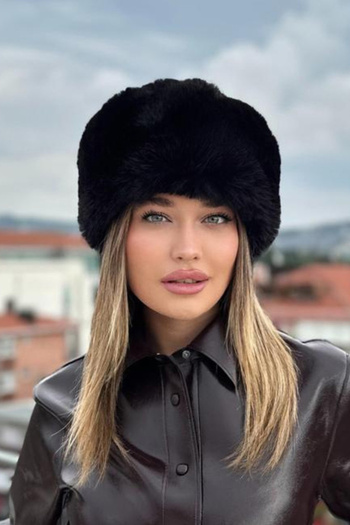 Mavelle Women's Winter Trend Black Kalpak |   Russian, Mongolian, Slavic Style Women's Hat