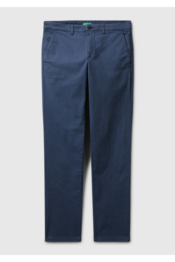United Colors of Benetton Men's aviator blue slim fit chino pants