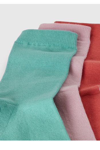 United Colors of Benetton Unisex Pink-Green 3-Piece Sock Set