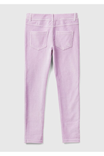 United Colors of Benetton Girl's Lilac Velvet Tights