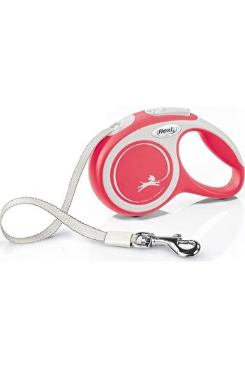 Flexi New Comfort Strip M 5 Meter Red Automatic Dog Walking Leash