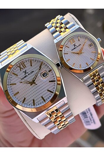 Daniel Klein Couple Couple Watch Steel Band 3 Atm Water Resistant Special Design Wristwatch Vs.Blkt.011
