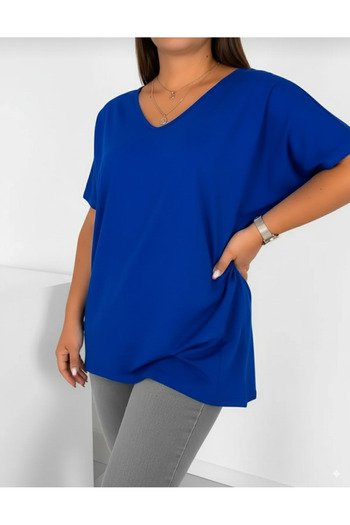 Barato V-Neck Trend Large Size Cotton Fabric Premium T-Shirt