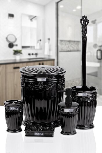 Okyanus Home Σετ μπάνιου Black Sultan Series 5 τεμαχίων