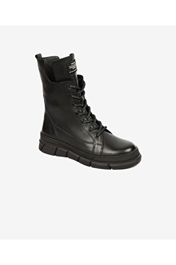 Greyder Γυναικείες μαύρες μπότες casual από γνήσιο δέρμα 4K2UB32672