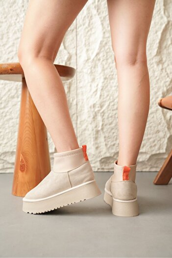MODAADAM Γυναικείες κοντές μπότες Royal Stretch - Tan Suede