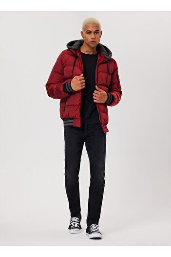Lee Cooper معطف رجالي أحمر 241 LCM232006 تيجو ريد