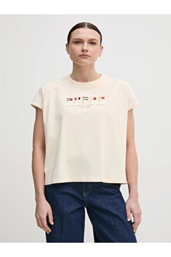 Tommy Hilfiger Flag Embroidery Relaxed Fit T-Shirt