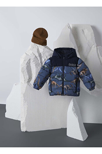 name ıt Mavi Erkek Çocuk Mont NMMMEDOW03 JACKET DINO DREAM FO