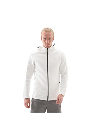 Puma 684613-02 Puma Evostripe Full-Zip Hoodie Ανδρικό μπουφάν Λευκό