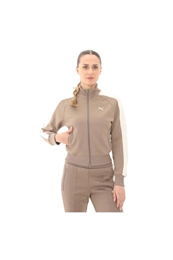 Puma 629796-93 Puma T7 Always On Track Jacket Γυναικείο μπουφάν καφέ